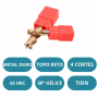 Fresa MD 55HRC Topo Reto 4 Cortes - Ø03.0X08X50MM H4 TiSiN - Topmill