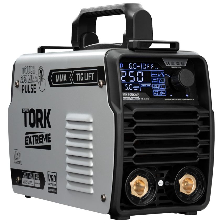 MÁQUINA DE SOLDA INVERSORA TIG, ELETRODO MMA TOUCH 250A 220V (TORK SOLDA)