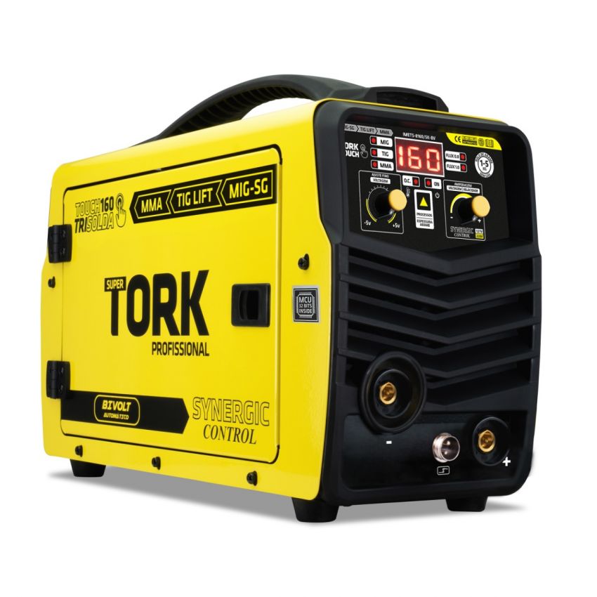 MÁQUINA DE SOLDA INVERSORA MIG SINÉRGICO, TIG, ELETRODO MMA KAB 160A BIVOLT (TORK SOLDA)