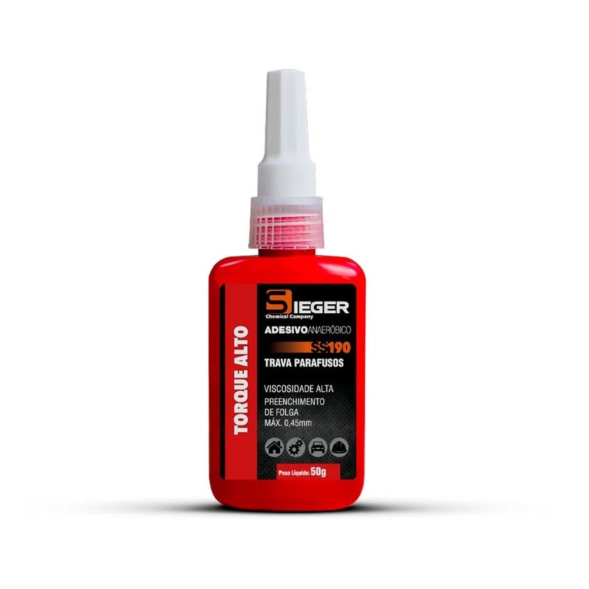TRAVA PARAFUSOS TORQ. ALTO 50G VERMELHO SS190 (SIEGER)