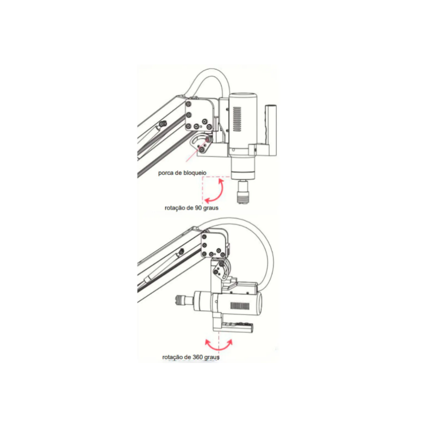 ROSQUEADEIRA ELETRICA ARTICULADA DE M3-M16 600W (NEWMAK)