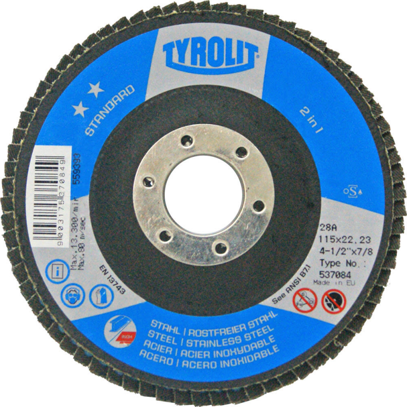 DISCO FLAP TWIN STANDARD RETO PLAS. 115X22 28XLN GRÃO 40 (TYROLIT)