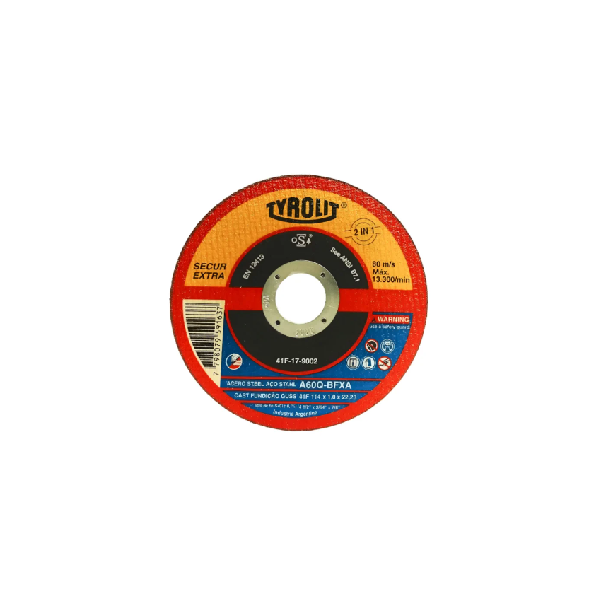 DISCO CORTE SECUR 41F 115X1X22 A60Q-BFXA (TYROLIT)