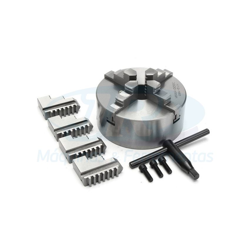 PLACA TORNO COM 4 CASTANHAS UNIVERSAIS - 160MM K12-160 (FIXOMILL)