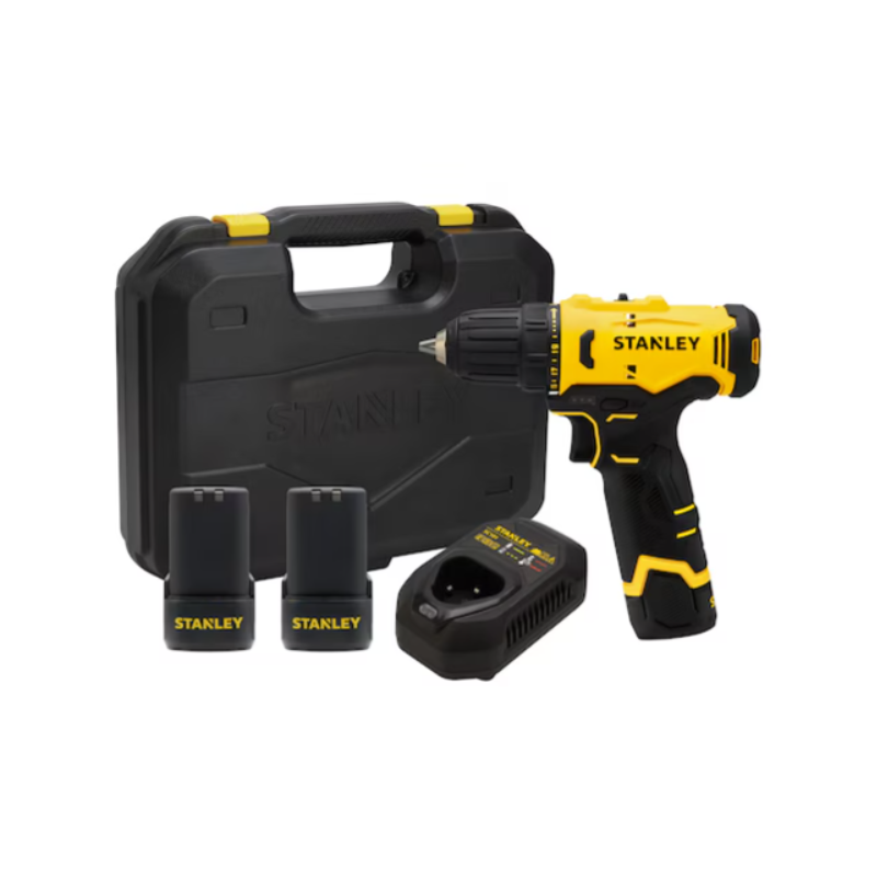 FURADEIRA PARAFUSADEIRA 3/8" 2 BATERIAS 12V 2AH E MALETA (STANLEY)