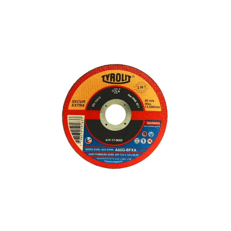 DISCO CORTE SECUR 41F 115X1X22 A60Q-BFXA (TYROLIT)
