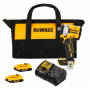 CHAVE DE IMPACTO ATOMIC 1/2 POL. 2 BATERIAS 20V MAX CARREGADOR E BOLSA (DEWALT)